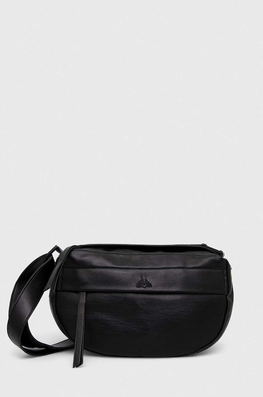 Torebka damska ze skóry ekologicznej gładka kolor czarny imitacja skóry licowej czarny RW23.TOD803