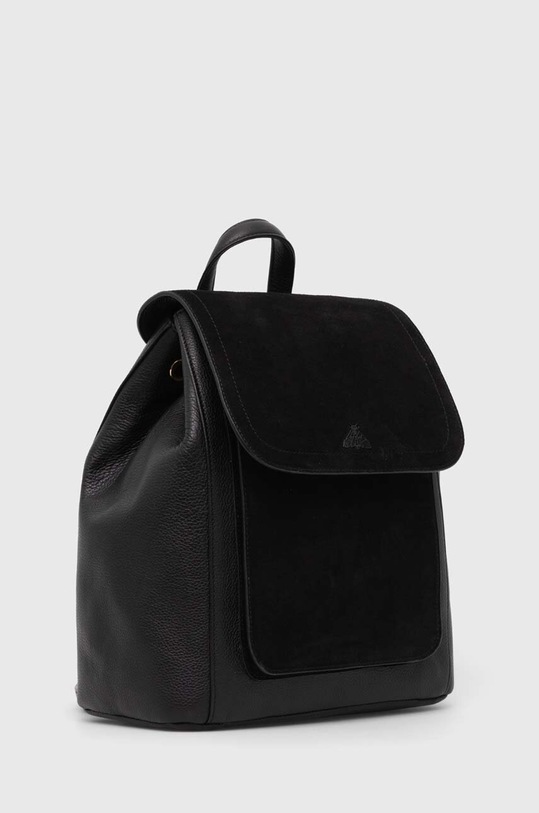 Doplnky Kožený ruksak dámsky hladký čierna farba RW23.TOD809 čierna