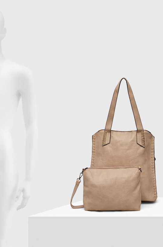 Kabelka dámska z ekologickej kože béžová farba RW23.TOD823