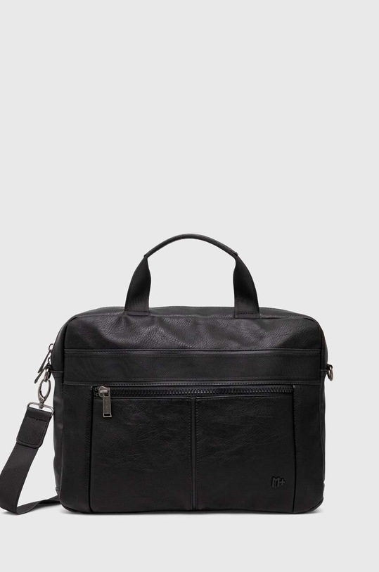 Torba męska ze skóry ekologicznej kolor czarny mieści A4 czarny RW23.TOM400