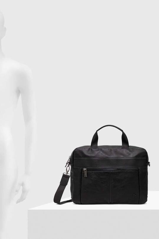 Torba męska ze skóry ekologicznej kolor czarny RW23.TOM400