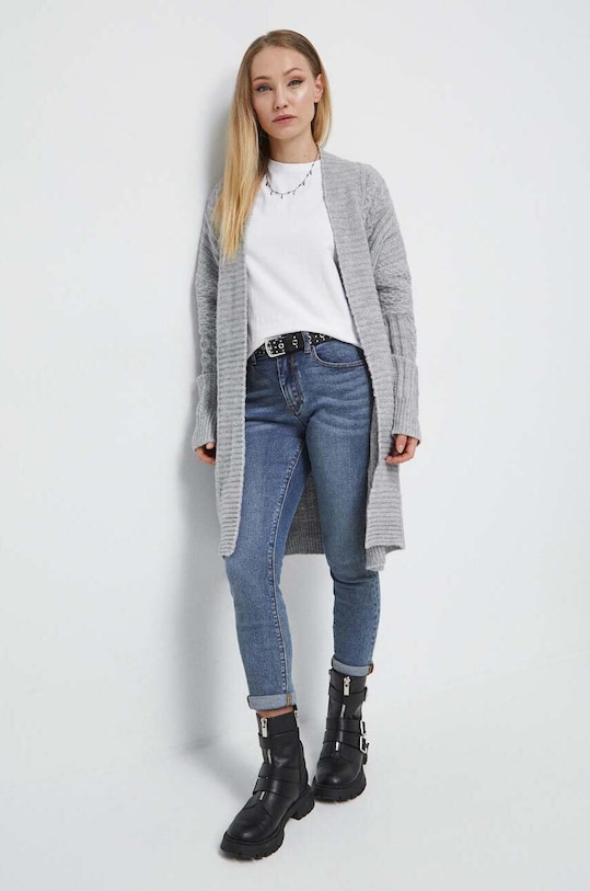 T-shirt bawełniany damski gładki kolor biały RW23.TSD060 biały RW23