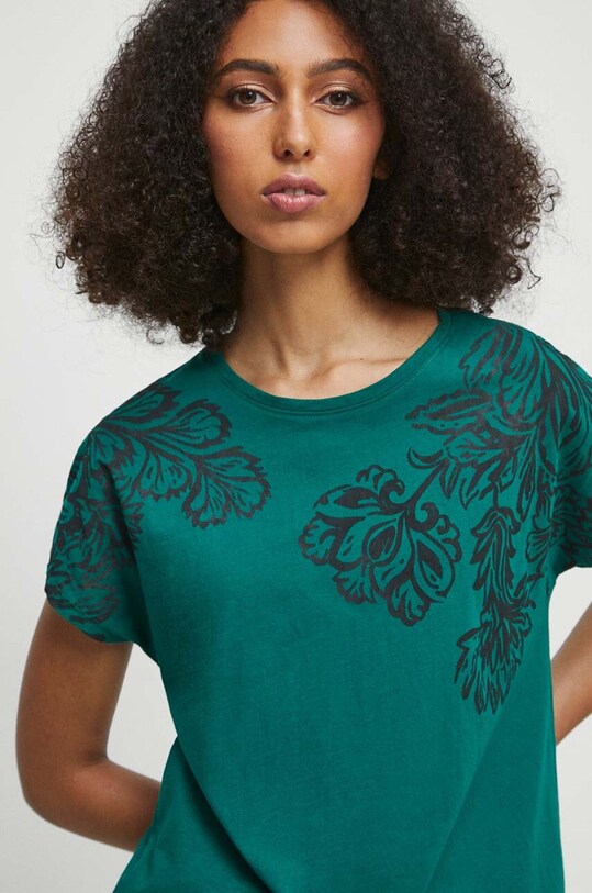 Medicine t-shirt bawełniany turkusowy RW23.TSD206