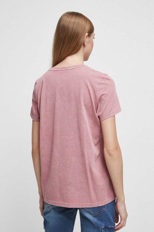 Odzież T-shirt bawełniany damski Volkswagen kolor różowy RW23.TSD554 różowy