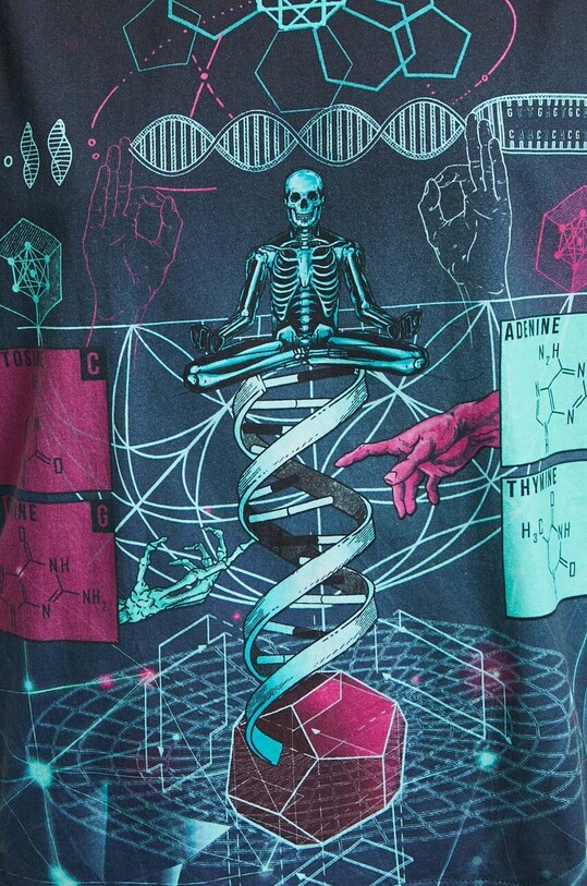 T-shirt bawełniany damski z kolekcji Science kolor szary RW23.TSD603