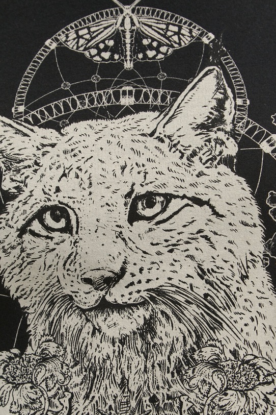 T-shirt bawełniany damski z nadrukiem kolor czarny RW23.TSD802 czarny