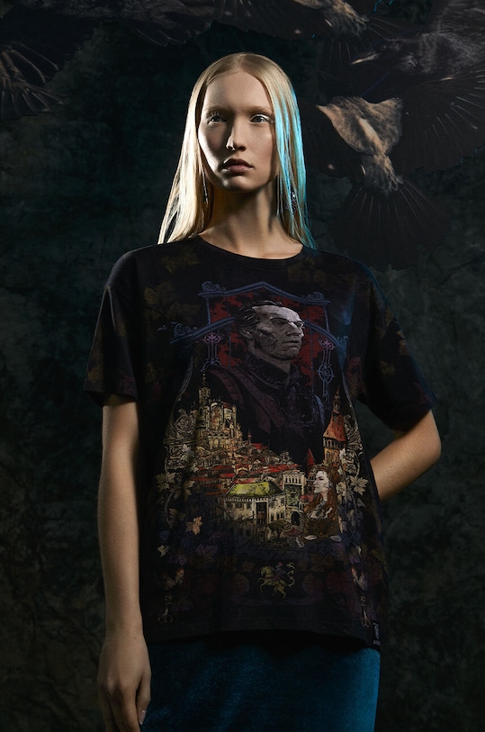 Bavlněné tričko dámské z kolekce The Witcher x Medicine černá barva relaxed černá RW23.TSD956