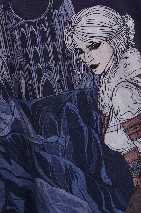 Bavlněné tričko dámské z kolekce The Witcher x Medicine tmavomodrá barva RW23.TSD961