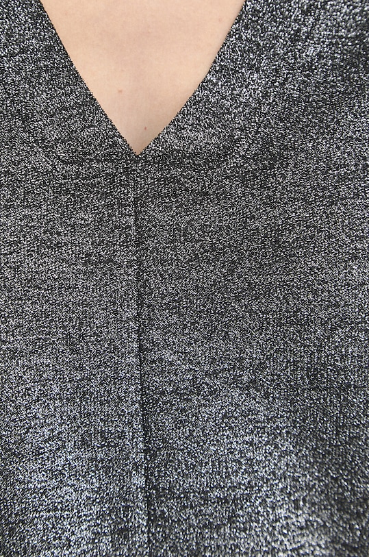 T-shirt damski z metaliczną nicią kolor srebrny RW23.TSDA08