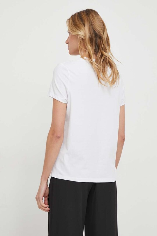 Odzież T-shirt bawełniany damski z domieszką elastanu z nadrukiem kolor biały RW23.TSDA80 biały
