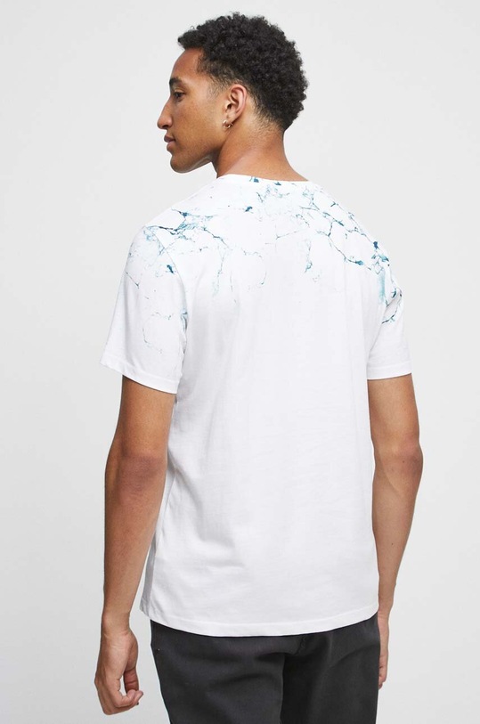 Odzież T-shirt bawełniany męski z nadrukiem kolor biały RW23.TSM210 biały