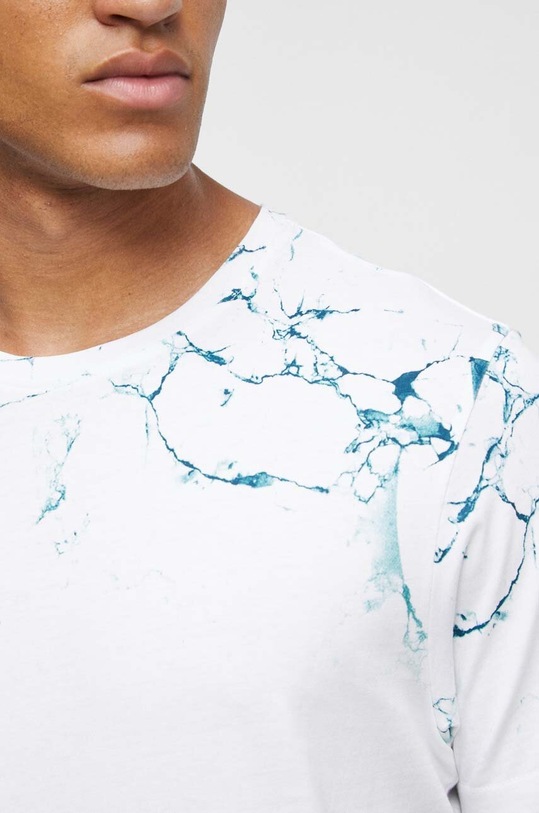T-shirt bawełniany męski z nadrukiem kolor biały RW23.TSM210 biały
