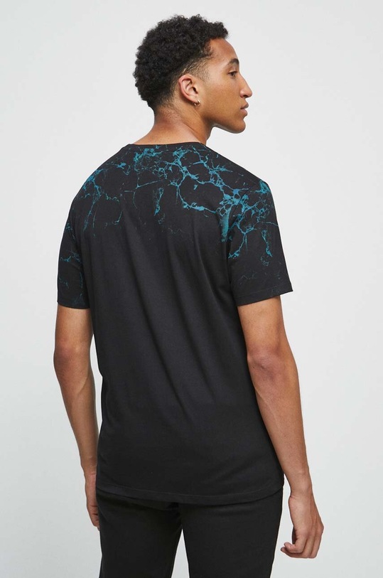 Odzież T-shirt bawełniany męski z nadrukiem kolor czarny RW23.TSM210 czarny