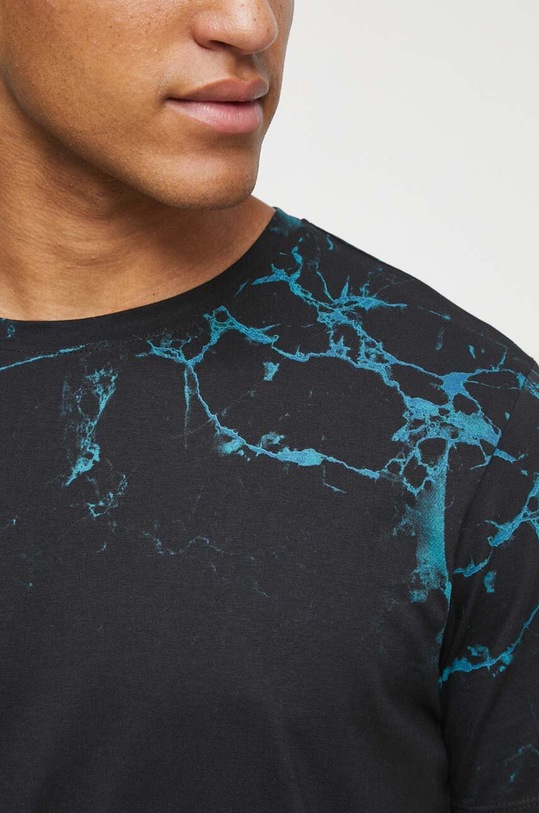 T-shirt bawełniany męski z nadrukiem kolor czarny RW23.TSM210 czarny