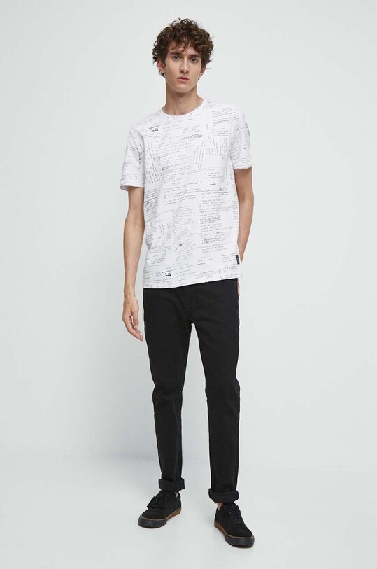 Odzież T-shirt bawełniany męski - Kolekcja jubileuszowa. 2023 Rok Wisławy Szymborskiej x Medicine, kolor biały RW23.TSM350 biały