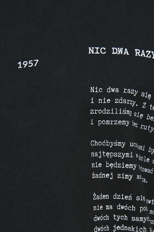T-shirt bawełniany męski - Kolekcja jubileuszowa. 2023 Rok Wisławy Szymborskiej x Medicine, kolor czarny RW23.TSM354