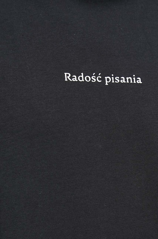 T-shirt bawełniany męski z domieszką elastanu - Kolekcja jubileuszowa. 2023 Rok Wisławy Szymborskiej x Medicine, kolor czarny RW23.TSM357