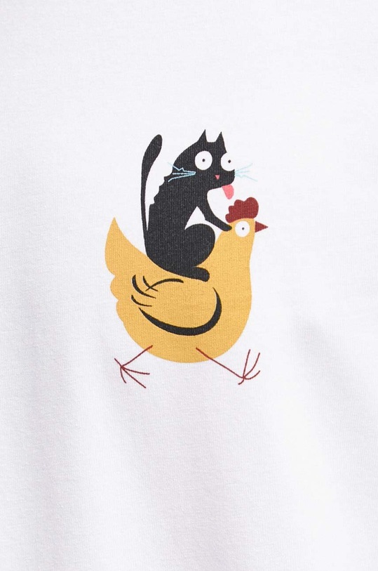 T-shirt bawełniany męski z nadrukiem kolor biały RW23.TSM580 biały