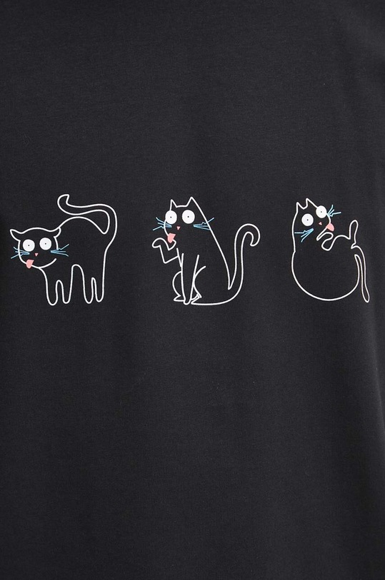 T-shirt bawełniany męski z nadrukiem kolor czarny RW23.TSM583 czarny