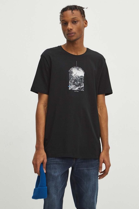 Medicine t-shirt bawełniany z elastanem czarny RW23.TSM918