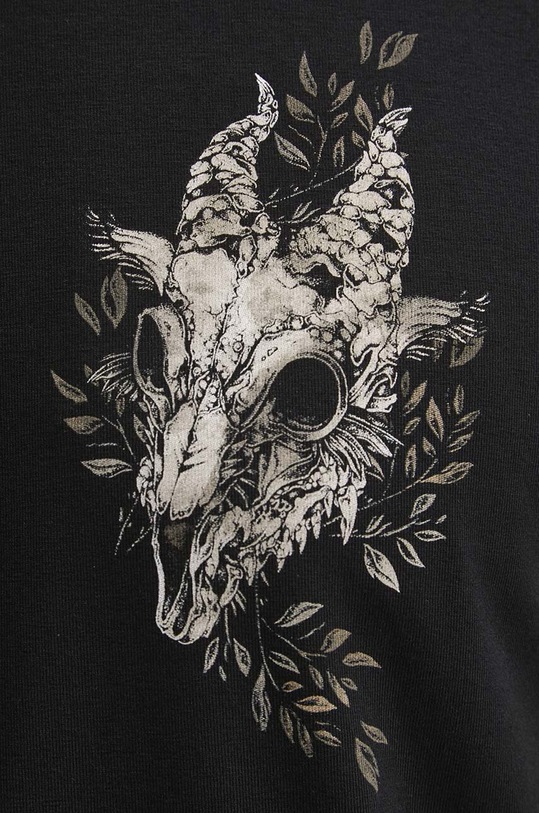 T-shirt bawełniany męski z domieszką elastanu z nadrukiem kolor czarny RW23.TSM922 czarny