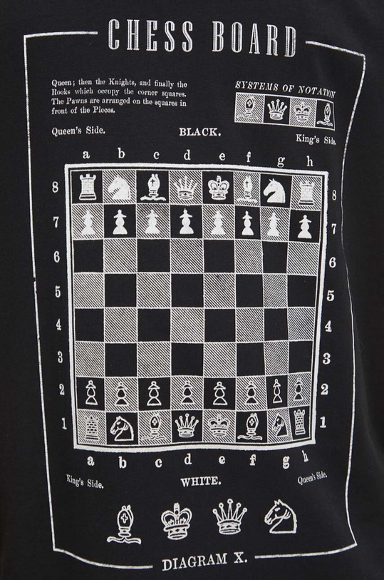 T-shirt bawełniany męski z domieszką elastanu z nadrukiem kolor czarny RW23.TSM932 czarny