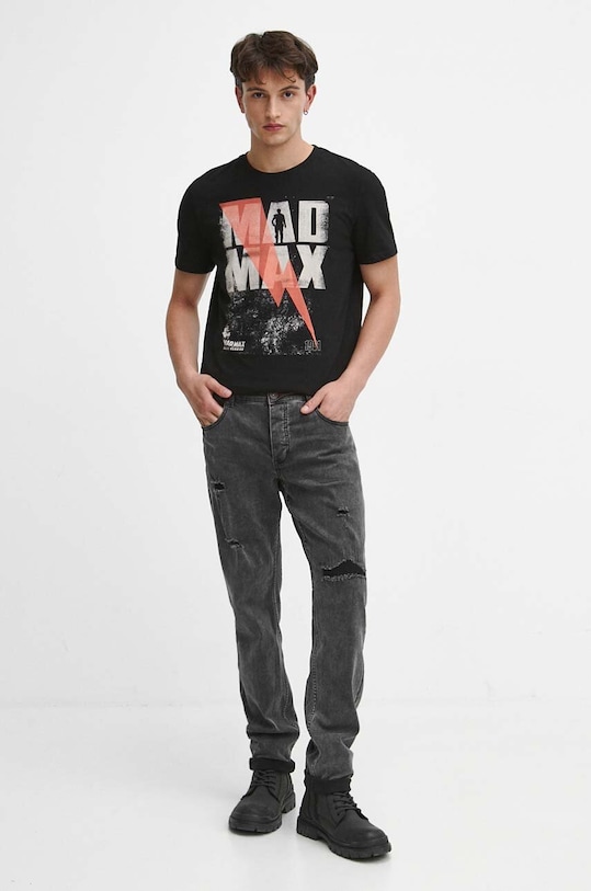 T-shirt bawełniany męski Mad Max kolor czarny RW23.TSM961 czarny RW23