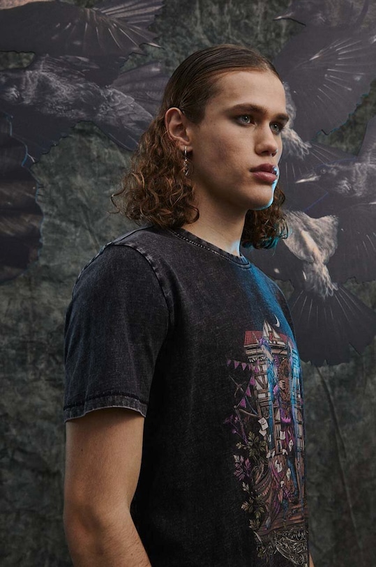 Bavlnené tričko pánske z kolekcie The Witcher x Medicine šedá farba RW23.TSM980 sivá