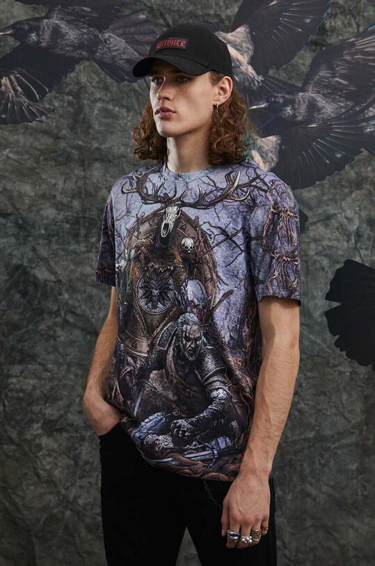 T-shirt bawełniany męski z kolekcji The Witcher x Medicine kolor multicolor RW23.TSM981 multicolor RW23