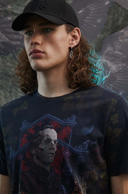 Bavlněné tričko pásnké z kolekce The Witcher x Medicine černá barva černá RW23.TSM983