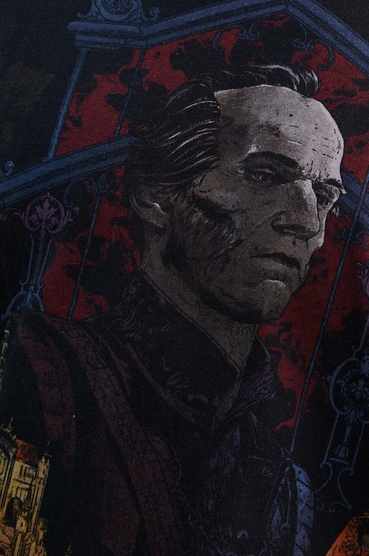 Bavlněné tričko pásnké z kolekce The Witcher x Medicine černá barva RW23.TSM983 černá