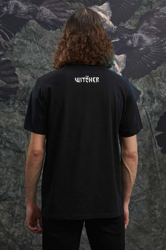 T-shirt bawełniany męski z kolekcji The Witcher x Medicine kolor czarny czarny RW23.TSM984