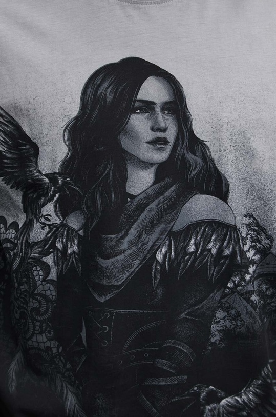 Bavlněné tričko pánské z kolekce The Witcher x Medicine šedá barva RW23.TSM986 šedá