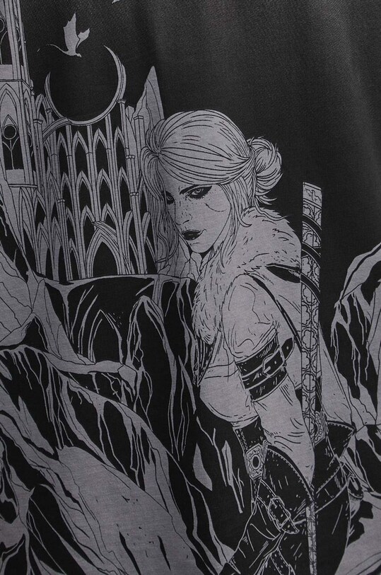 T-shirt bawełniany męski z kolekcji The Witcher x Medicine kolor szary RW23.TSM987