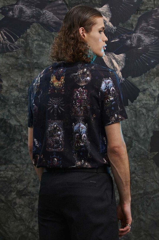 Odzież T-shirt bawełniany męski z kolekcji The Witcher x Medicine kolor czarny RW23.TSM988 czarny