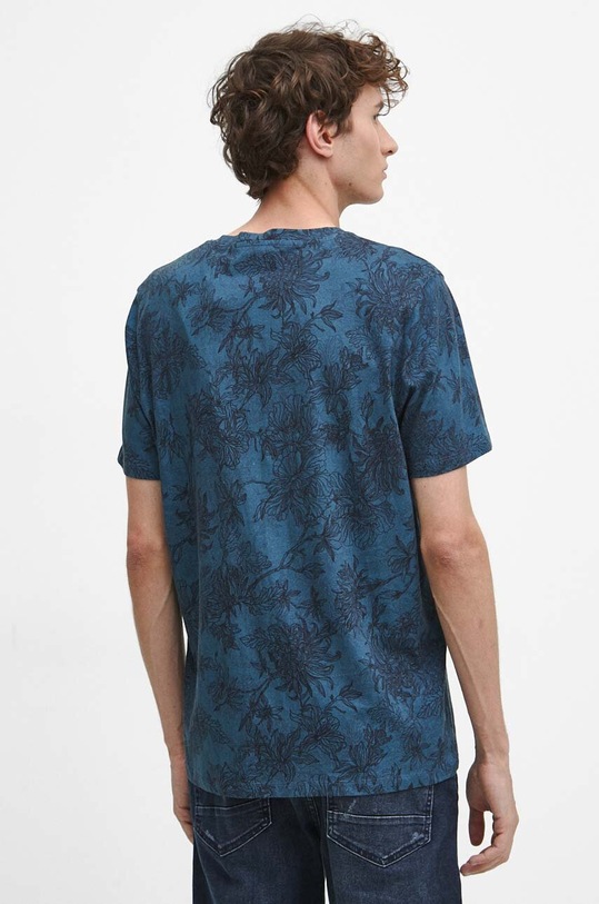 Odzież T-shirt bawełniany męski wzorzysty kolor turkusowy RW23.TSMA30 turkusowy