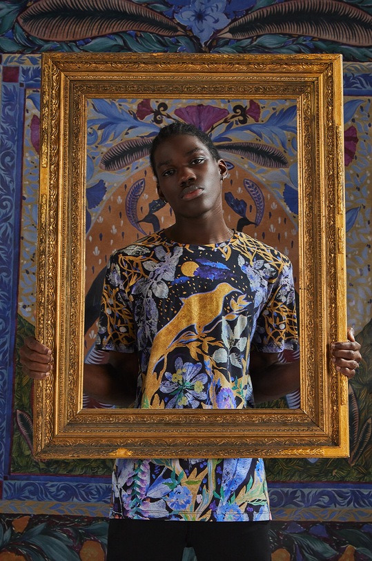 Medicine t-shirt bawełniany wzorzyste czarny RW23.TSMB11