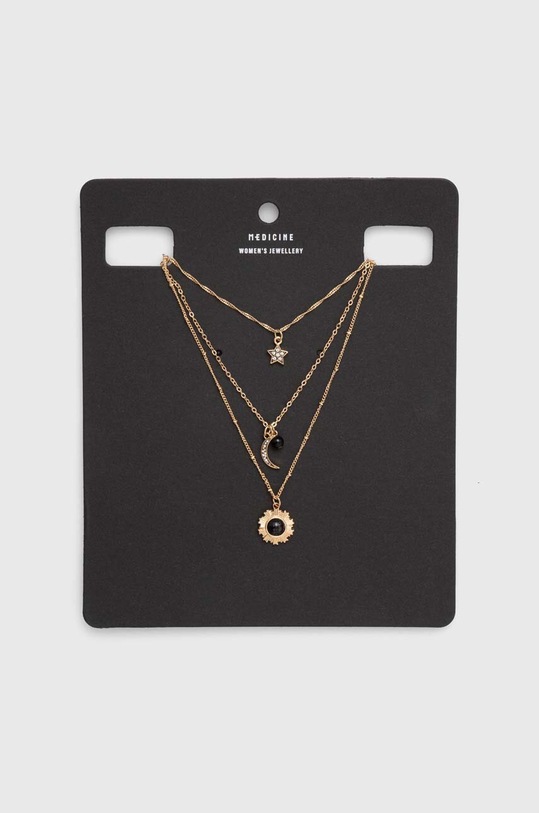 Naszyjnik damski z ozdobnymi zawieszkami kolor złoty złoty RW24.AKD105