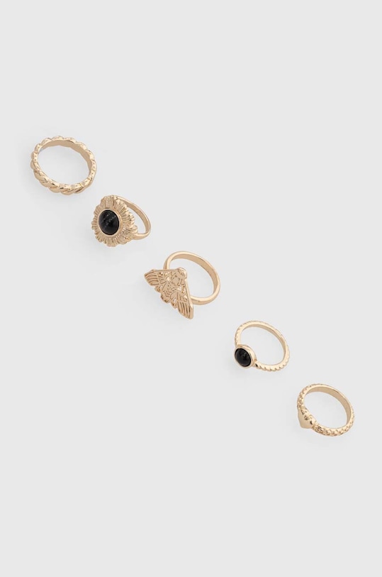 Pierścionki damskie z ozdobnymi elementami (5-pack) kolor złoty RW24.AKD106 złoty RW24