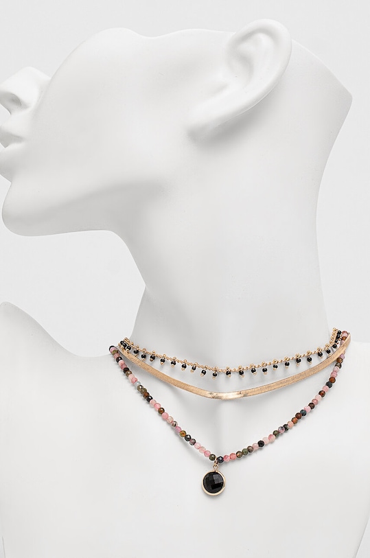 Naszyjnik damski z kamieniem naturalnym i ozdobną zawieszką kolor multicolor multicolor RW24.AKD305