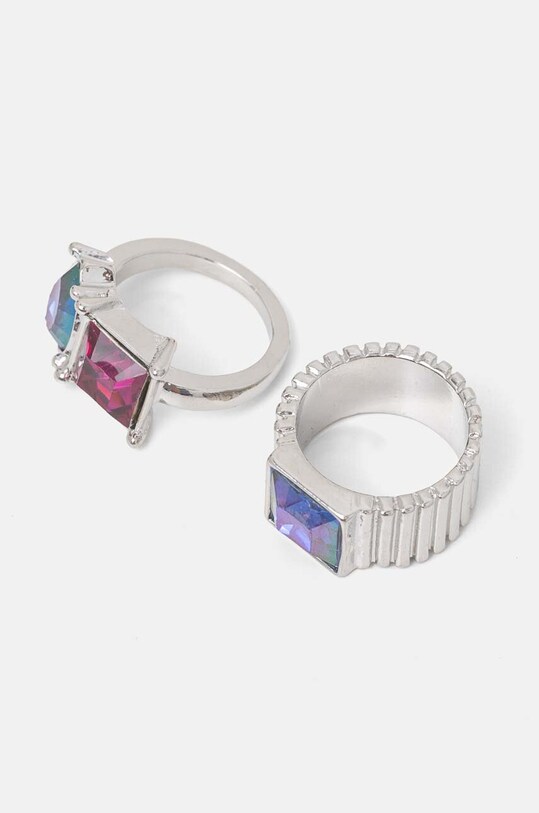 Akcesoria Pierścionki damskie z ozdobnymi elementami (5-pack) kolor srebrny RW24.AKD403 srebrny