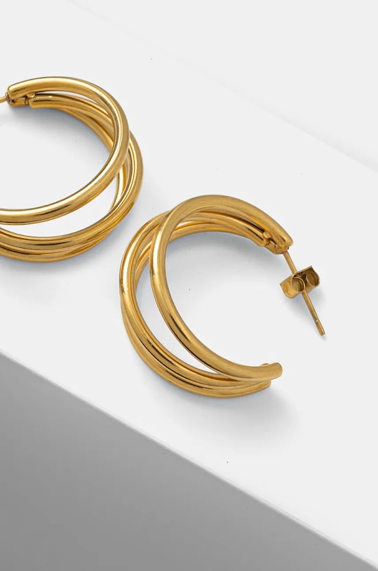 Doplnky Náušnice dámske nehrdzavejúcej ocele zlatá farba RW24.AKD501 zlatá