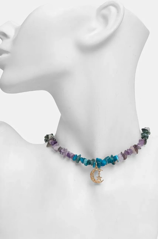 Akcesoria Naszyjnik damski z kamieniami naturalnymi i zawieszką kolor multicolor RW24.AKD704 multicolor