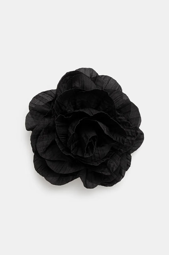 Broszka damska - kwiat kolor czarny czarny RW24.AKD705