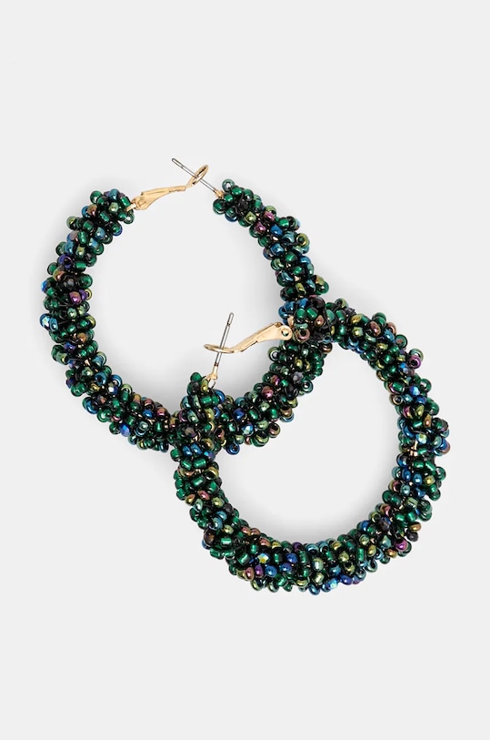 Náušnice dámské s ozdobnými korálky zelená barva RW24.AKD900 tyrkysová RW24