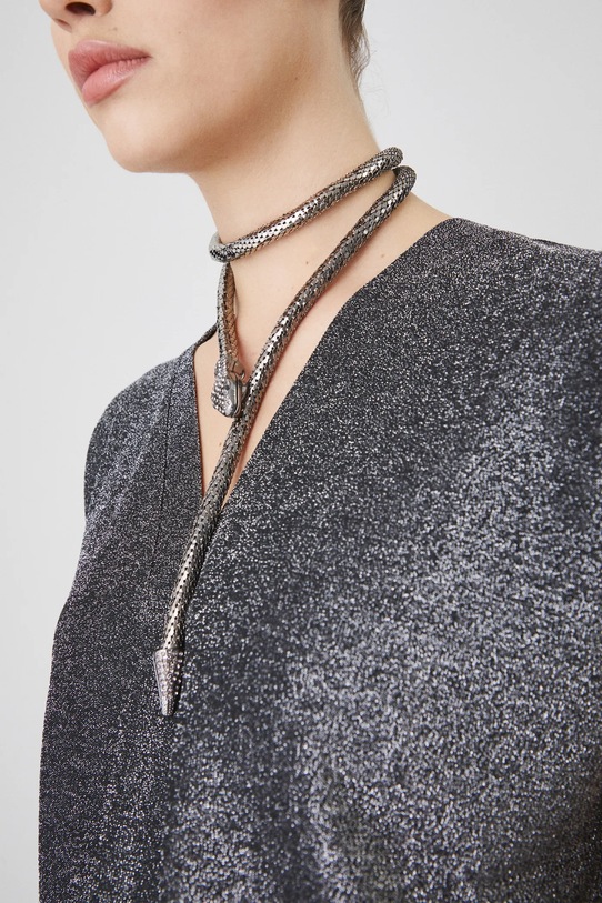 Náhrdelník dámský "- had" černá barva černá RW24.AKD904