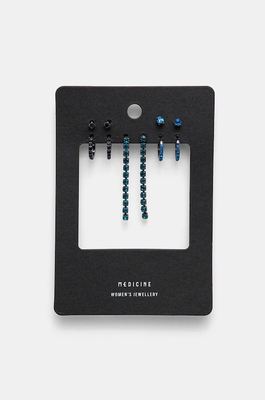 Kolczyki damskie z ozdobnymi elementami (3-pack) kolor multicolor 3-pack multicolor RW24.AKDA00