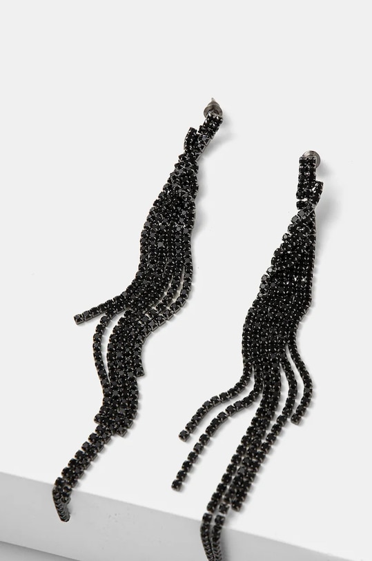 Kolczyki damskie z ozdobnymi elementami kolor czarny RW24.AKDA05 czarny RW24