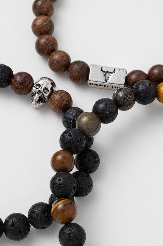 Náramky pánske drevené s prírodným kameňom (3-pack) viac farieb RW24.AKM304 viacfarebná RW24