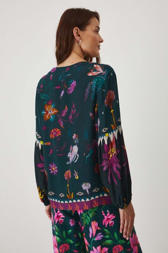 Odzież Bluzka damska regular wzorzysta kolor multicolor RW24.BDD100 multicolor
